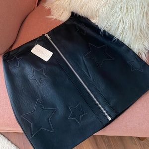 Forever 21 Leather Star Skirt